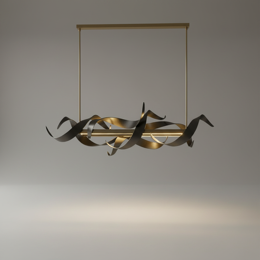 Heliotrope Modern Black Rectangle Chandelier - Pendant Lights | Lucera Lighting