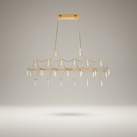 Leif Crystal Stainless Steel Chandelier - Chandeliers | Lucera Lighting