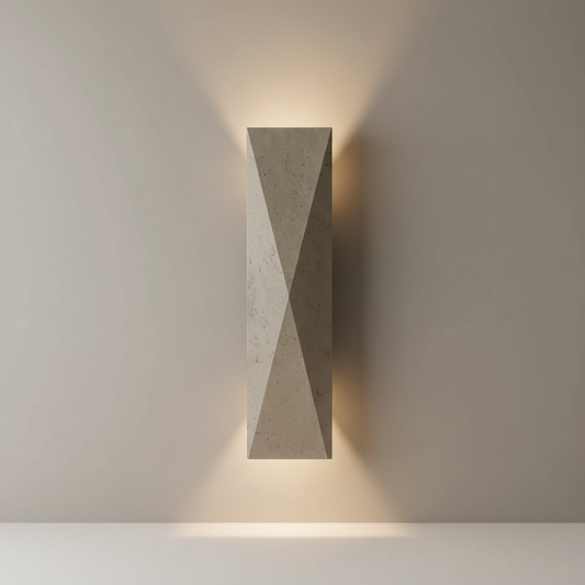 Pallas Wren Outdoor Travertine Sconce - Exterior wall | Lucera Lighting