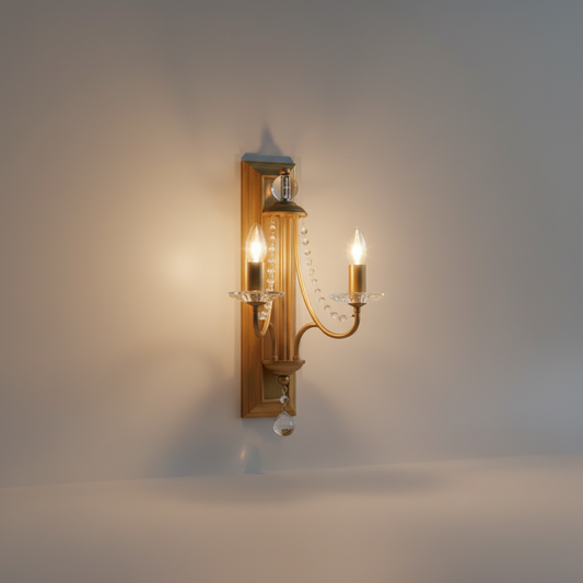 Eco Retro Candle Wall Sconce with Crystal Accents - Wall Lights & Sconces | Lucera Lighting