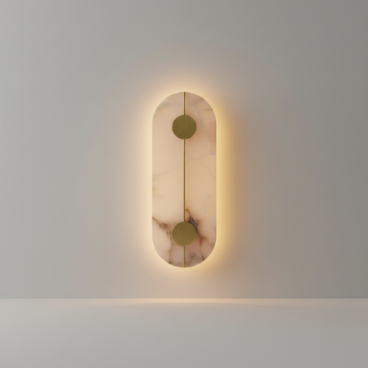 Turret Copper Marble Wall Lamp for Living Room - Wall Lights & Sconces | Lucera Lighting