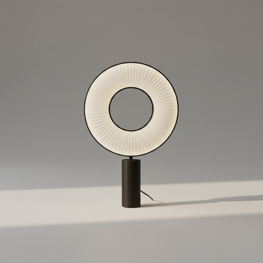 Brio Minimalistic LED Table Lamp with Fabric Pleats - Lamps | Lucera Lighting