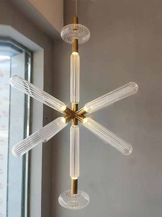 Zeal Glass Chandelier for Staircase - Chandeliers | Lucera Lighting