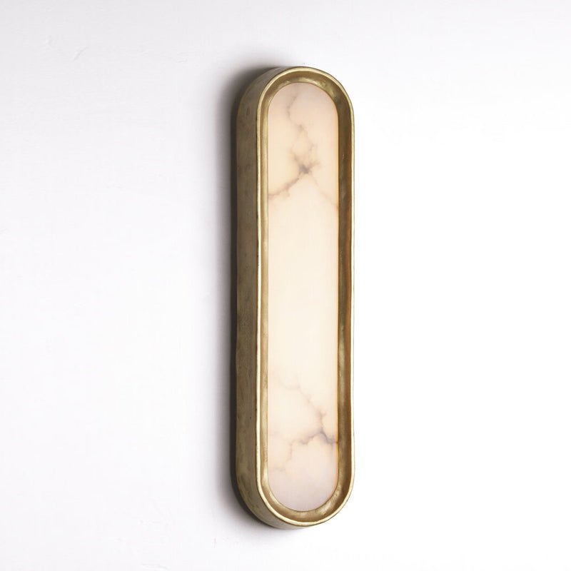 Velour Art Deco Wall Lamp with Marble & Iron - Wall Lights & Sconces | Lucera Lighting