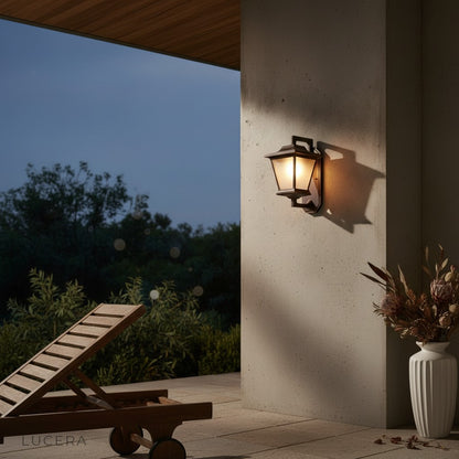 Detail of Ophelia Outdoor Sconce aluminum alloy frame and waterproof IP44 fixture