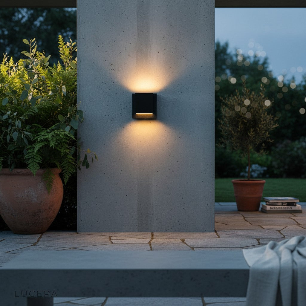 Detail view of Cora light's IP65 waterproof housing and integrated LED strip