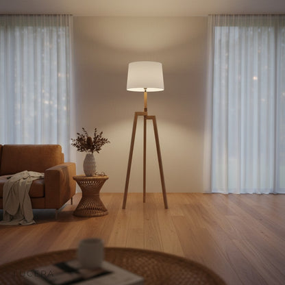 elegant Spinel lamp silhouette casting ambient shadows against a neutral wall