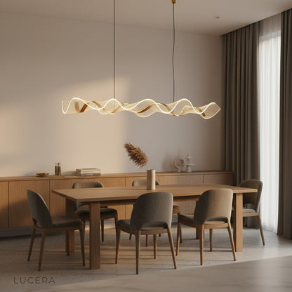 Od Wave gold chandelier flush mount in elegant hallway with mirror and gold accents