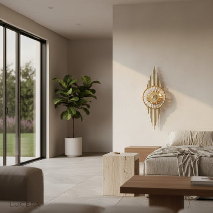 Lumiere wall lamp with adjustable warm white light mode in elegant bedroom setting