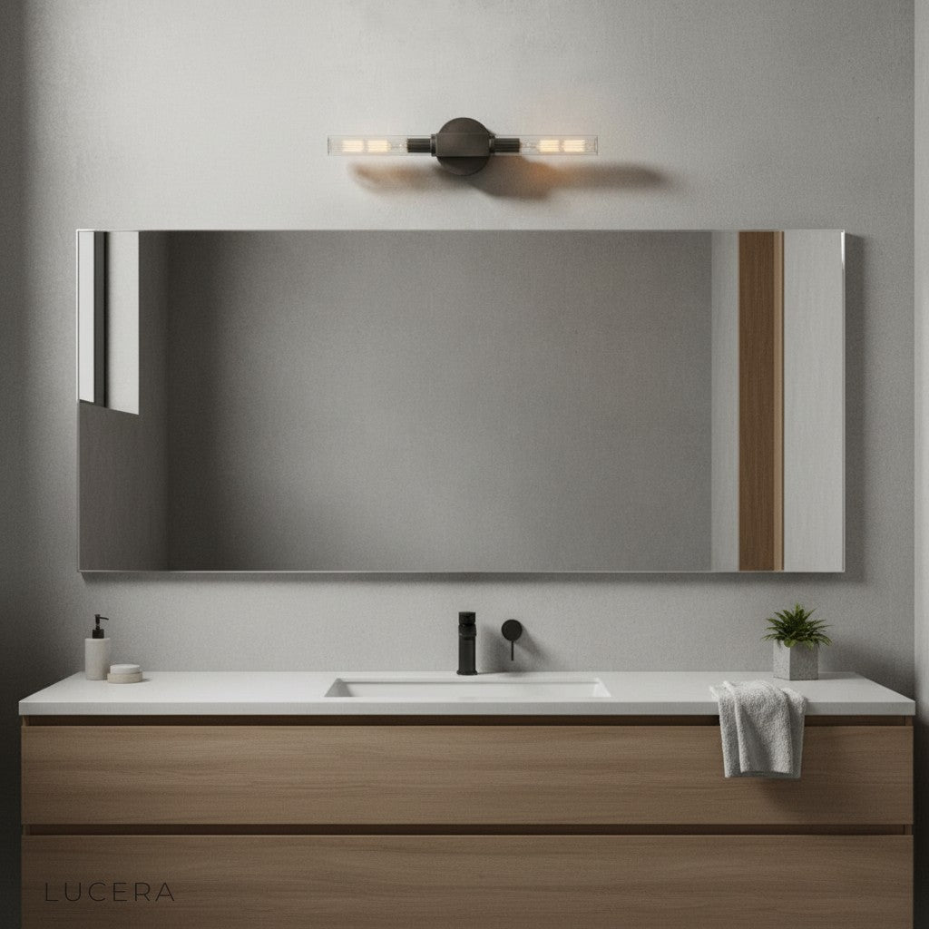 Ravello wall lamp in modern bathroom with IP44 rating and soft light