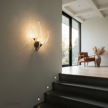 Perdendosi LED wall lamp casting ambient glow in cozy bedroom at night