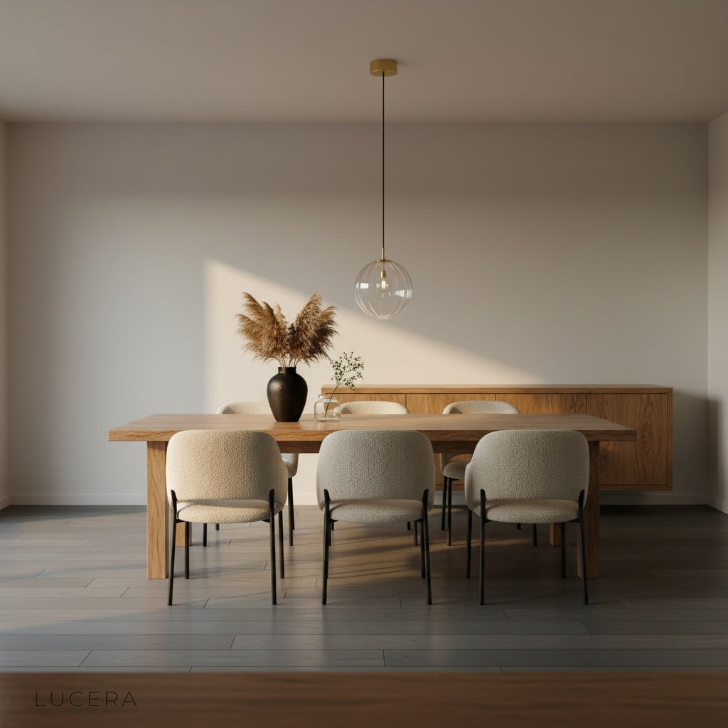 Tramonto stained glass pendant lamp illuminating a cozy reading nook with armchair