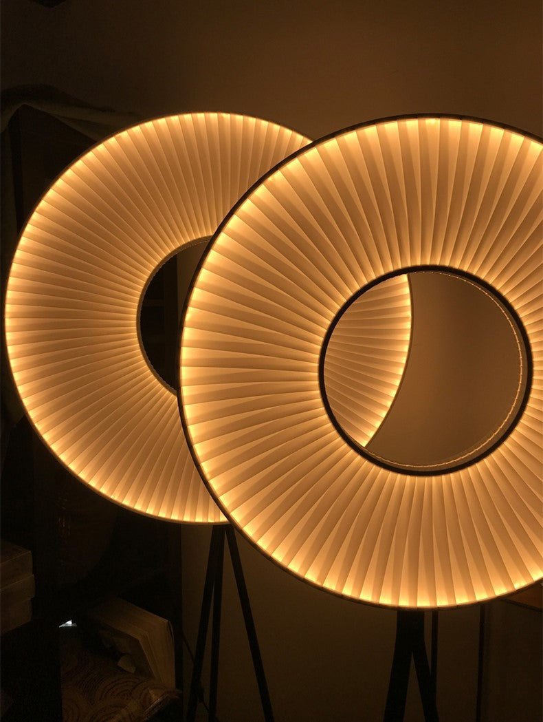 Kunzite Minimalistic LED Lamp With Fabric Pleats - Lamps | Lucera Lighting