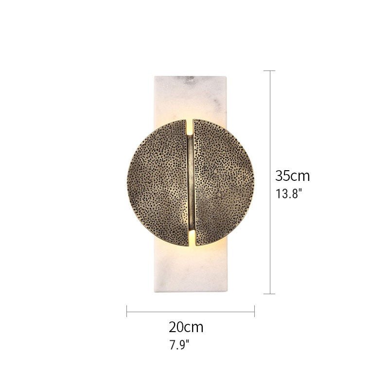Ganglia Modern Copper Marble Wall Lamp for Bedroom - Wall Lights & Sconces | Lucera Lighting