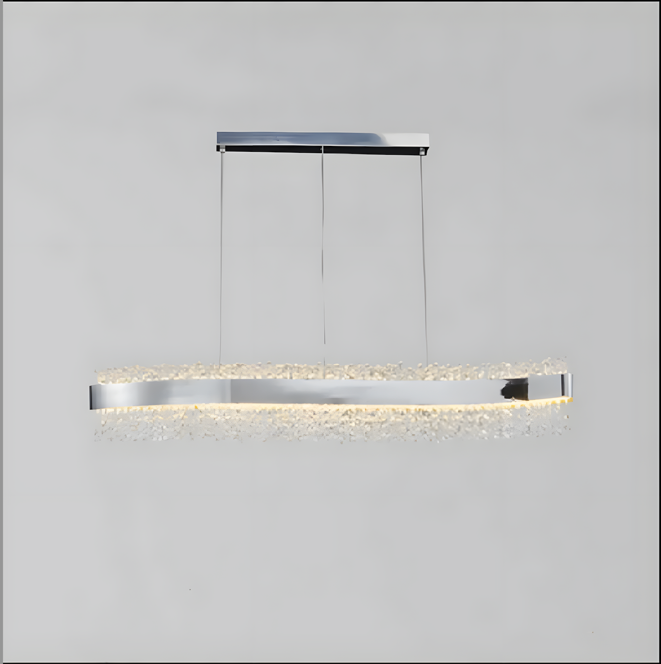 Cerulean Wave Crystal Rectangle Chandelier - Pendant Lights | Lucera Lighting
