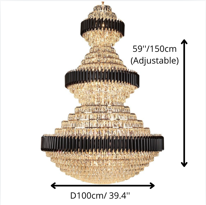 Hollyhock Grand Multi-level Crystal Chandelier - Chandeliers | Lucera Lighting