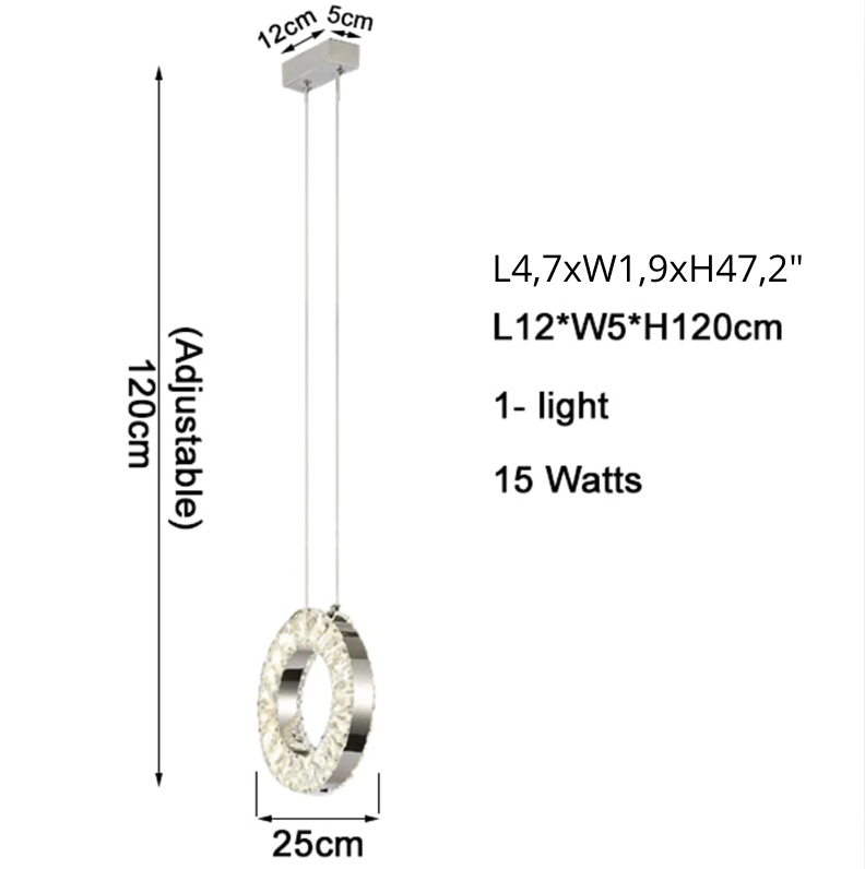 Snowdrop Crystal Pendant Light for Staircase - Chandeliers | Lucera Lighting