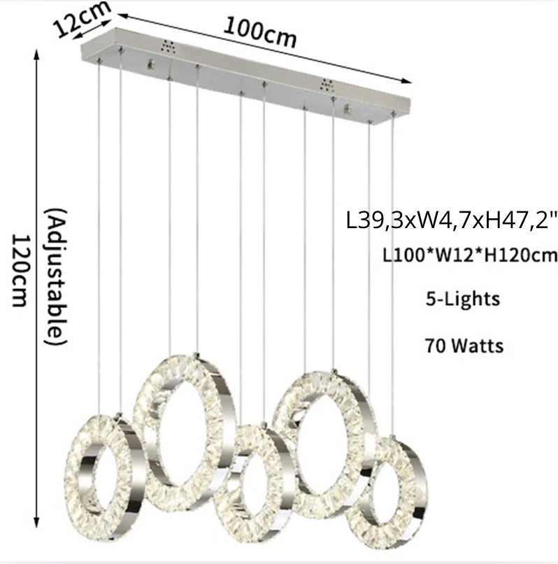 Snowdrop Crystal Pendant Light for Staircase - Chandeliers | Lucera Lighting
