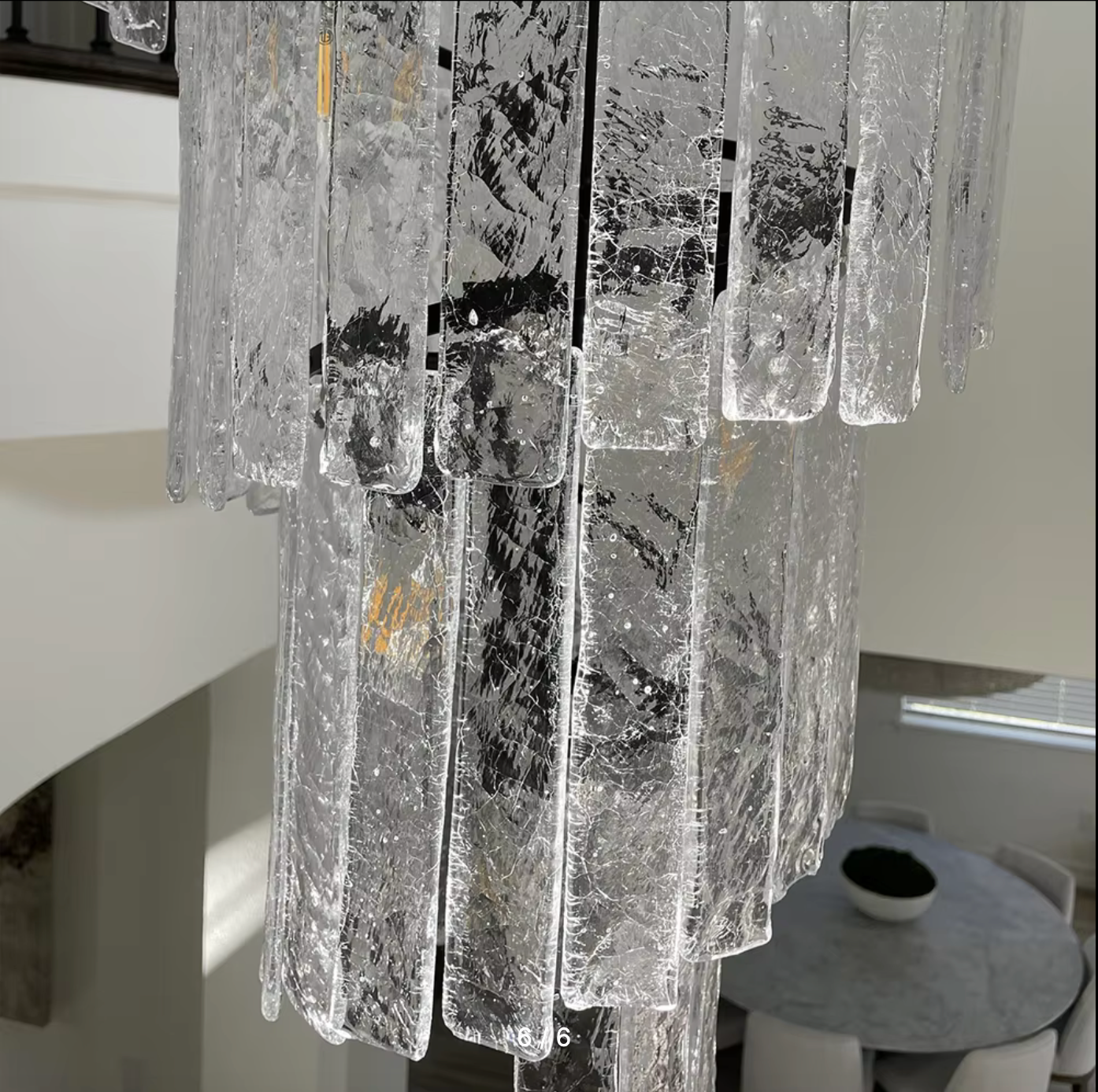 Thyme Frosted Glass Long Black Chandelier - Chandeliers | Lucera Lighting