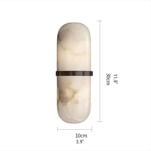 Elliptical Luxury Marble Wall Lamp for Living Room - Wall Lights & Sconces | Lucera Lighting