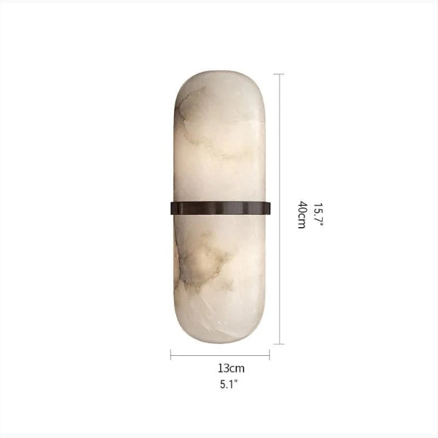 Elliptical Luxury Marble Wall Lamp for Living Room - Wall Lights & Sconces | Lucera Lighting