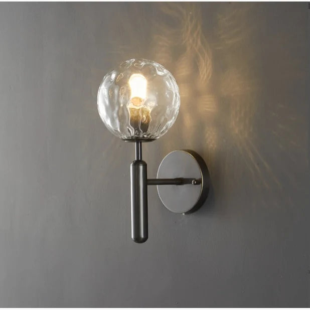 Axis Ball Glass Wall Lamp - Gold or Black - Wall Lights & Sconces | Lucera Lighting