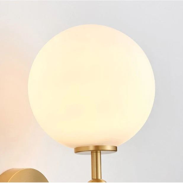 Axis Ball Glass Wall Lamp - Gold or Black - Wall Lights & Sconces | Lucera Lighting