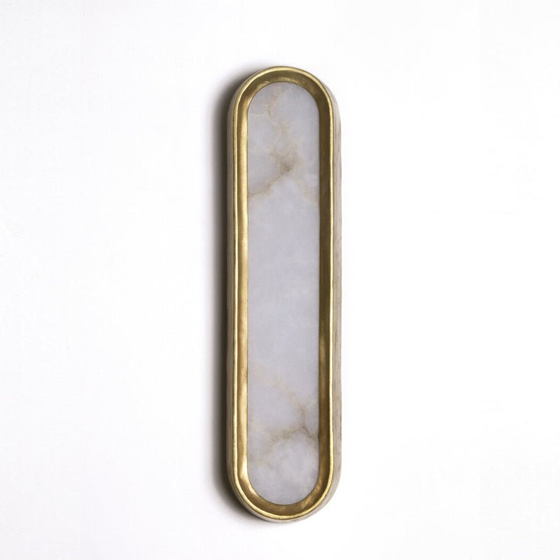 Velour Art Deco Wall Lamp with Marble & Iron - Wall Lights & Sconces | Lucera Lighting