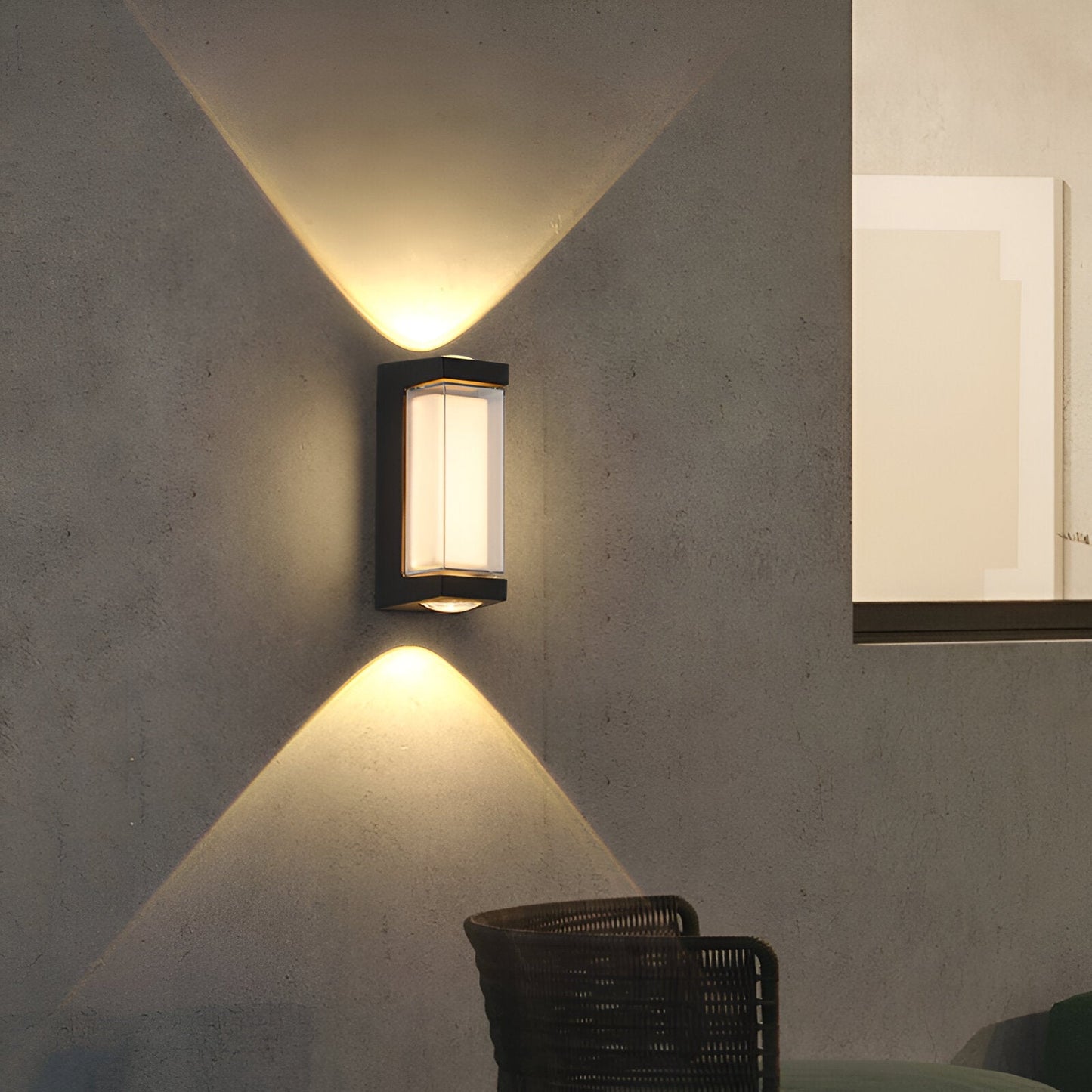 Nordic Cylinder Outdoor Wall Light in Black or White