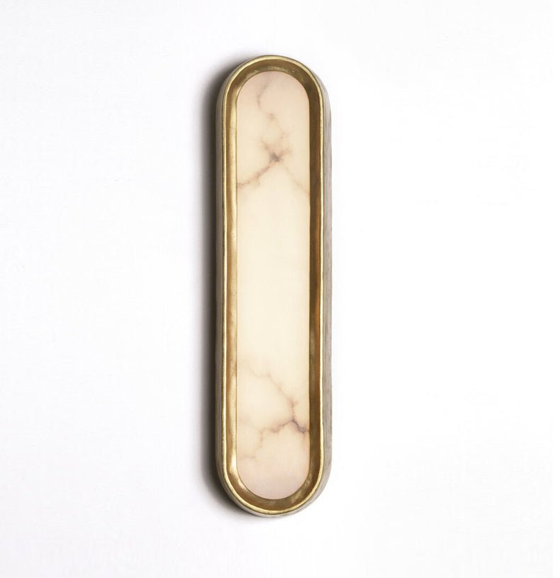 Velour Art Deco Wall Lamp with Marble & Iron - Wall Lights & Sconces | Lucera Lighting