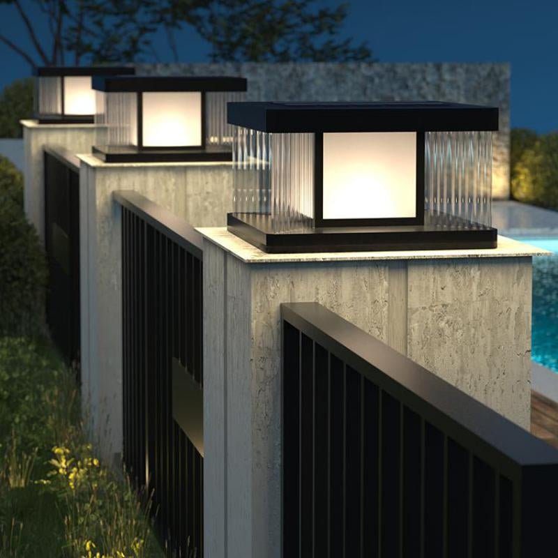 Enceladus Ember Outdoor LED Column Lamp - Exterior wall | Lucera Lighting