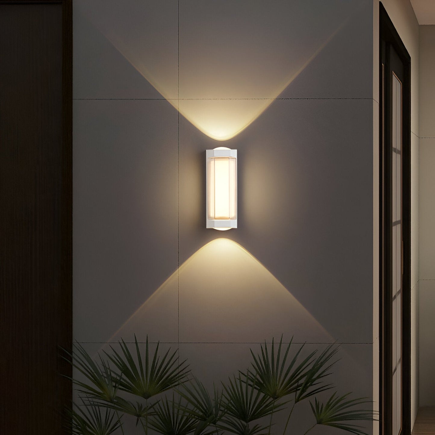 Nordic Cylinder Outdoor Wall Light in Black or White