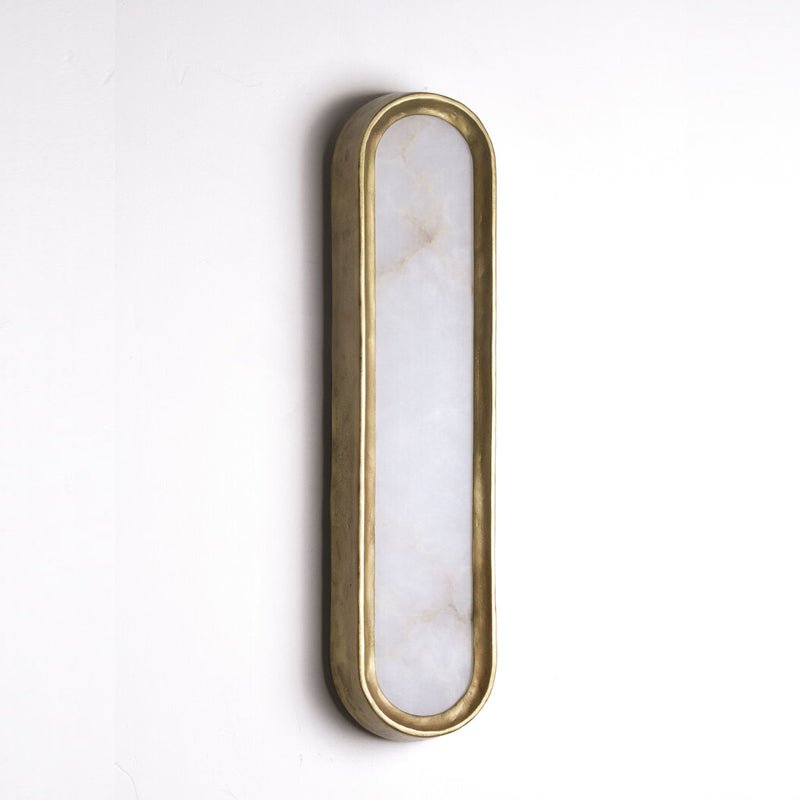 Velour Art Deco Wall Lamp with Marble & Iron - Wall Lights & Sconces | Lucera Lighting