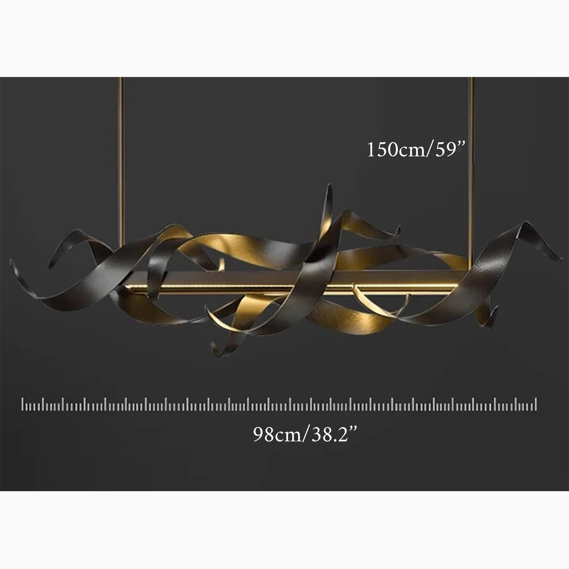 Heliotrope Modern Black Rectangle Chandelier - Pendant Lights | Lucera Lighting