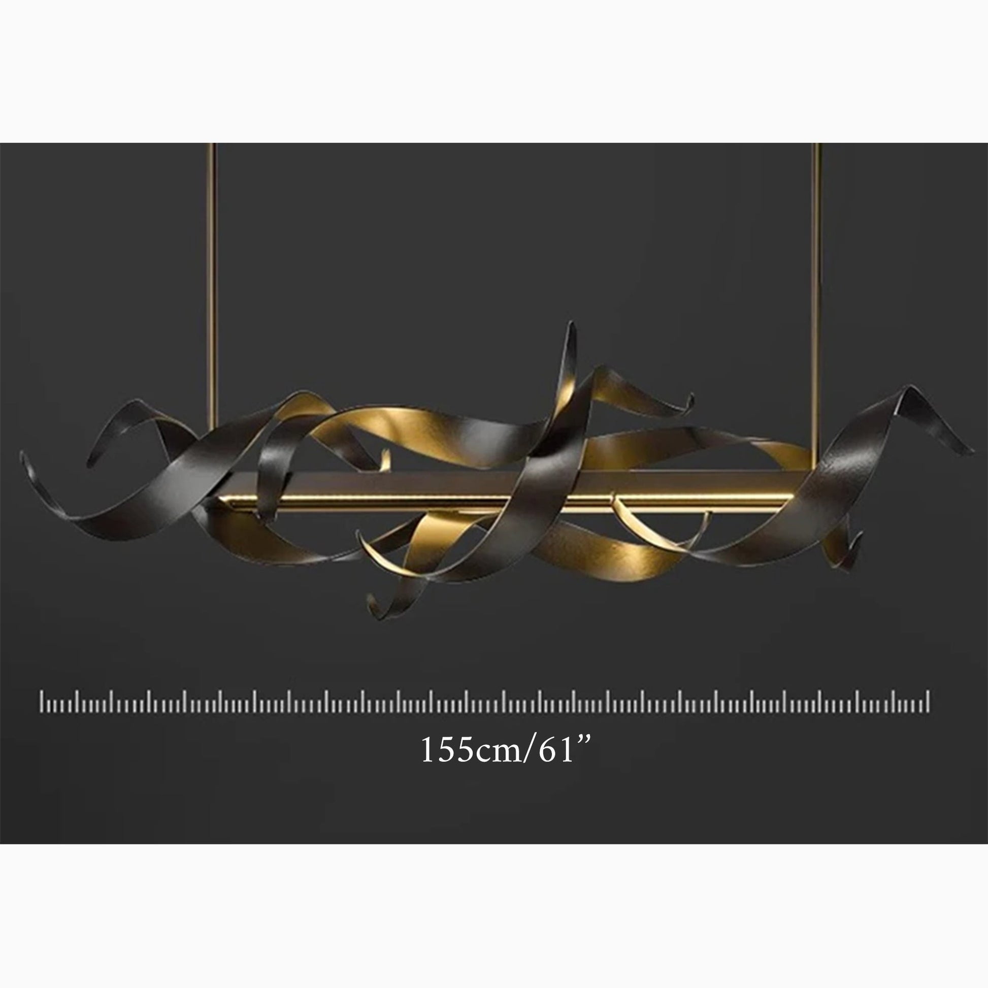 Heliotrope Modern Black Rectangle Chandelier - Pendant Lights | Lucera Lighting