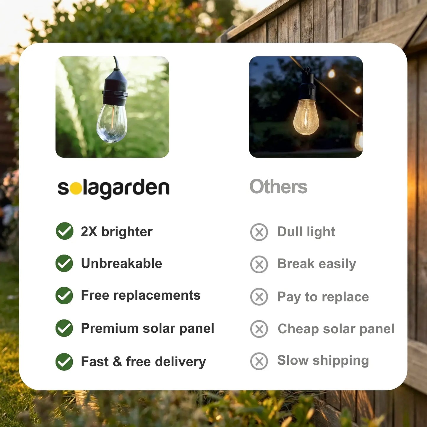 SolaGarden™ Festoon Lights