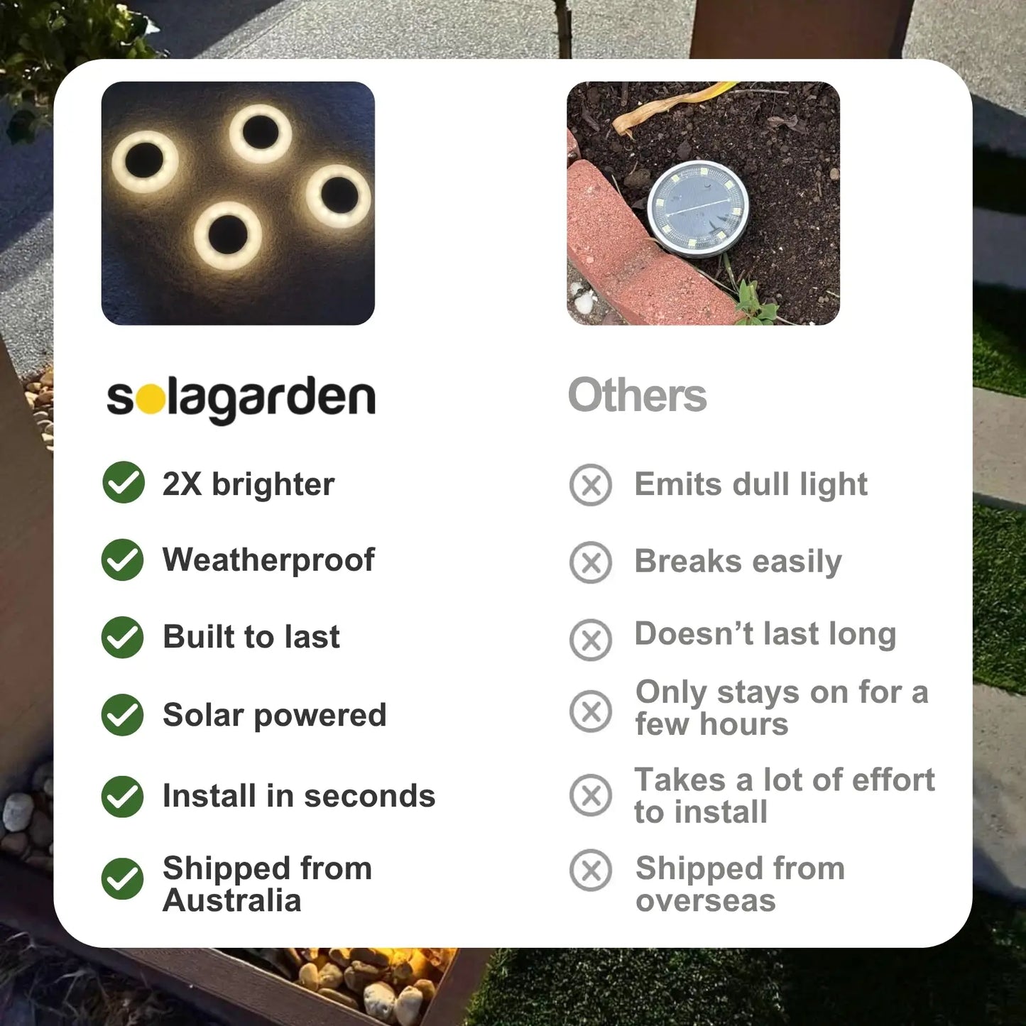 SolaGarden™ Round Recessed Lights