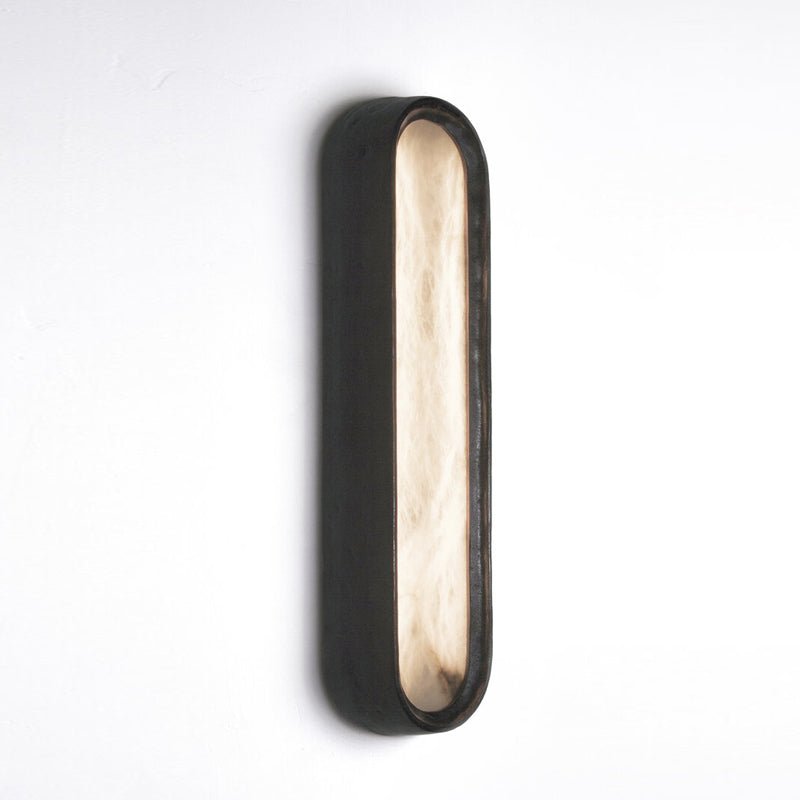Velour Art Deco Wall Lamp with Marble & Iron - Wall Lights & Sconces | Lucera Lighting