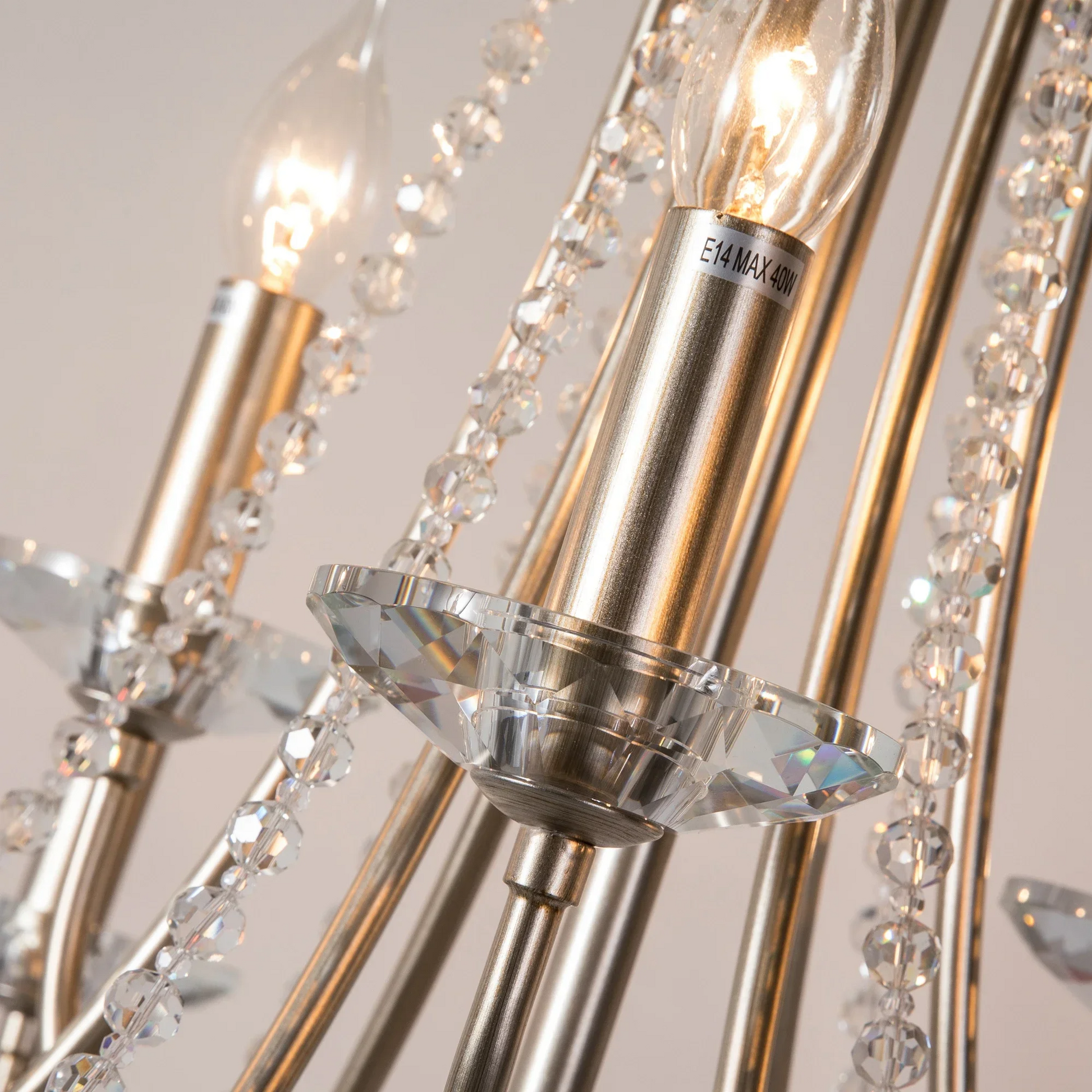 Crest Vintage Crystal Staircase Chandelier - Chandeliers | Lucera Lighting