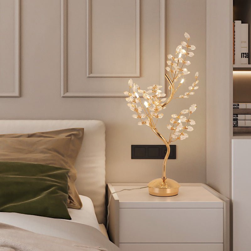 Affetto Gold Crystal LED Tree Nightlight - Lamps | Lucera Lighting