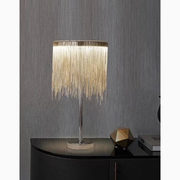 Oscurita Postmodern LED Tassel Nightstand Lamp - Lamps | Lucera Lighting