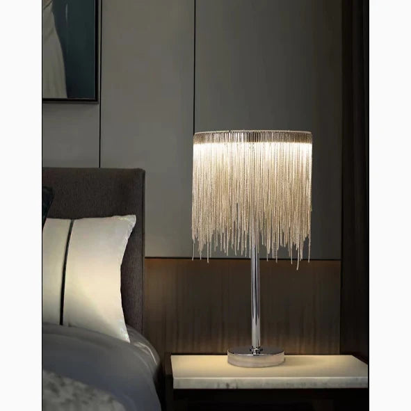 Oscurita Postmodern LED Tassel Nightstand Lamp - Lamps | Lucera Lighting