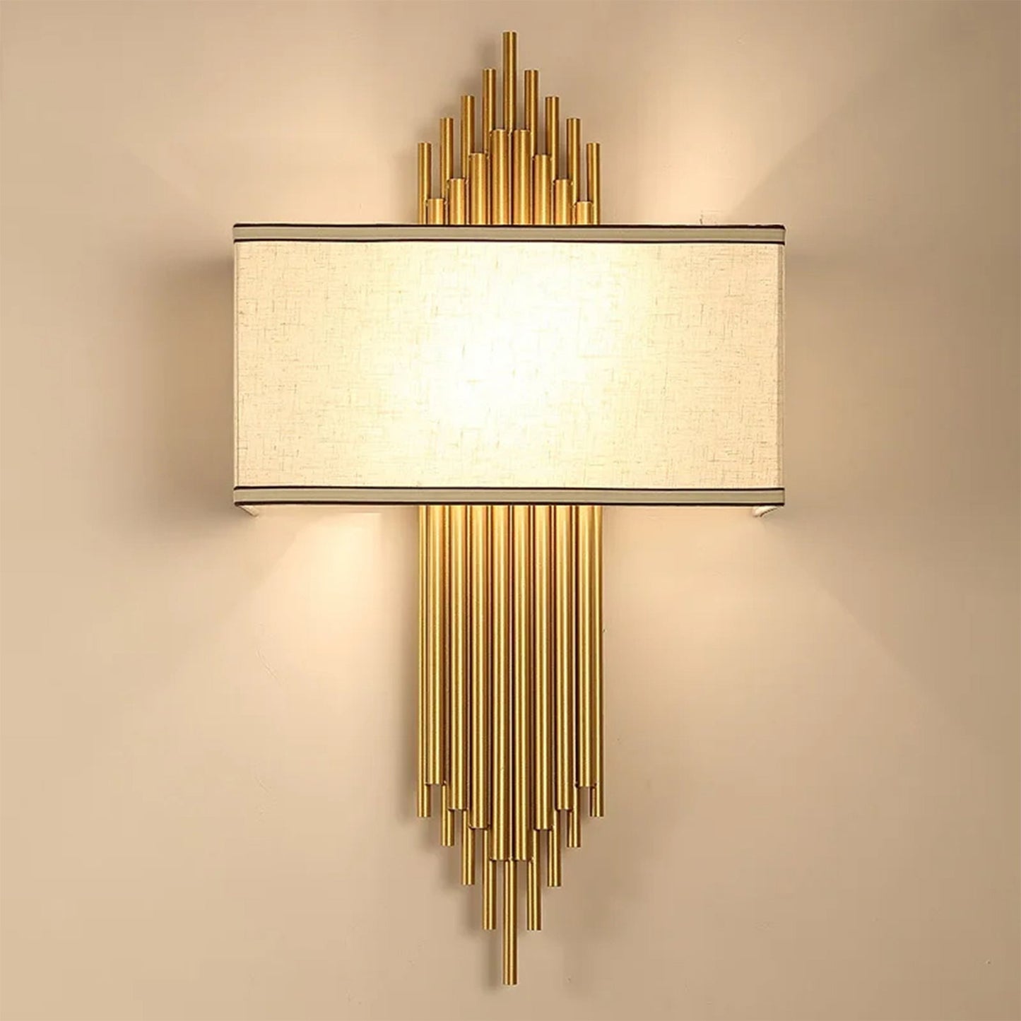 Leone Metal and Fabric Wall Sconce - Wall Lights & Sconces | Lucera Lighting
