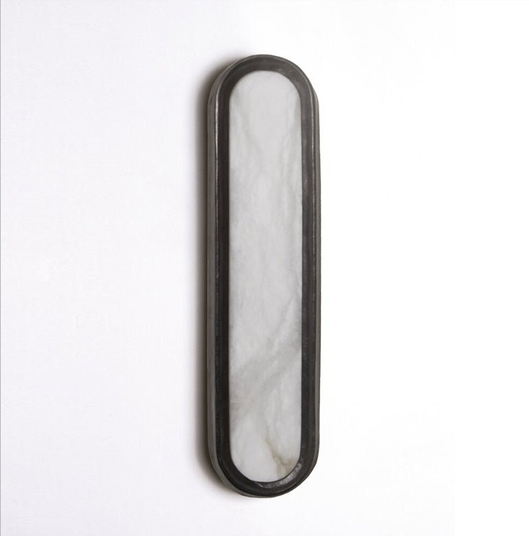 Velour Art Deco Wall Lamp with Marble & Iron - Wall Lights & Sconces | Lucera Lighting