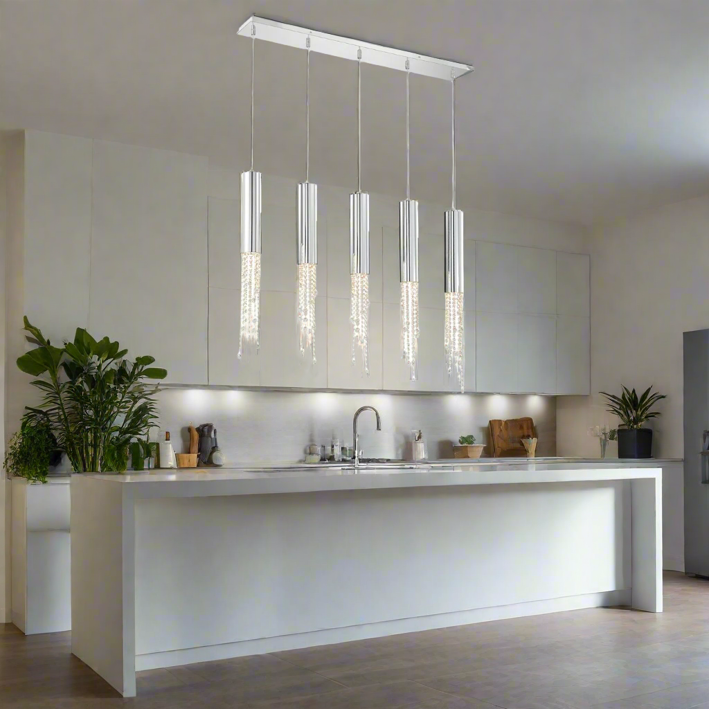 Basalt Hanging Crystal Light Fixture - Chandeliers | Lucera Lighting