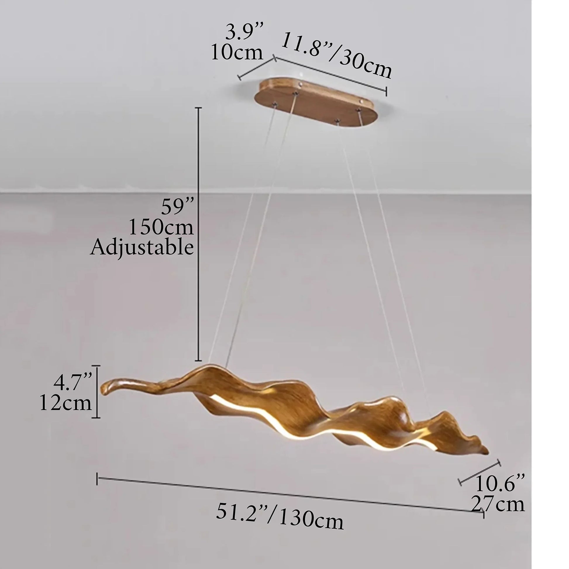 Champagne Gold Leaf-Shaped Pendant LED Chandelier - Pendant Lights | Lucera Lighting
