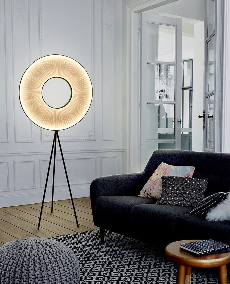Kunzite Minimalistic LED Lamp With Fabric Pleats - Lamps | Lucera Lighting