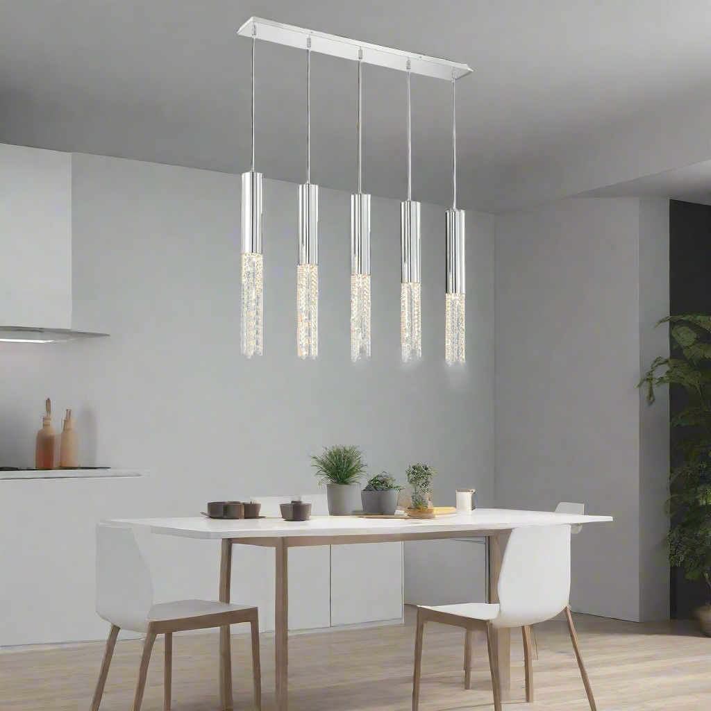 Basalt Hanging Crystal Light Fixture - Chandeliers | Lucera Lighting