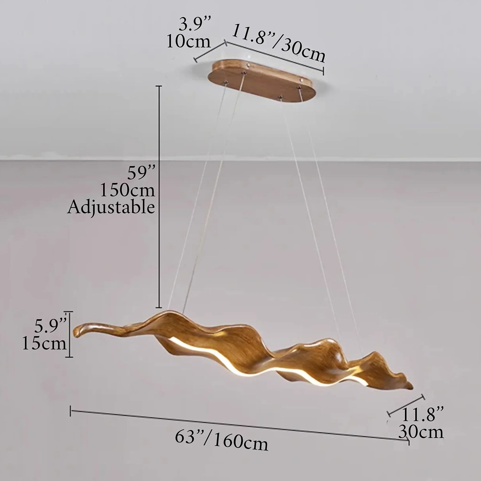 Champagne Gold Leaf-Shaped Pendant LED Chandelier - Pendant Lights | Lucera Lighting