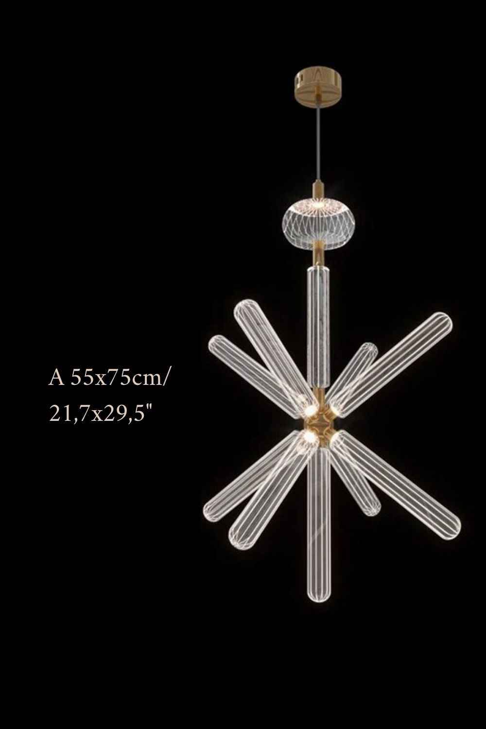 Zeal Glass Chandelier for Staircase - Chandeliers | Lucera Lighting